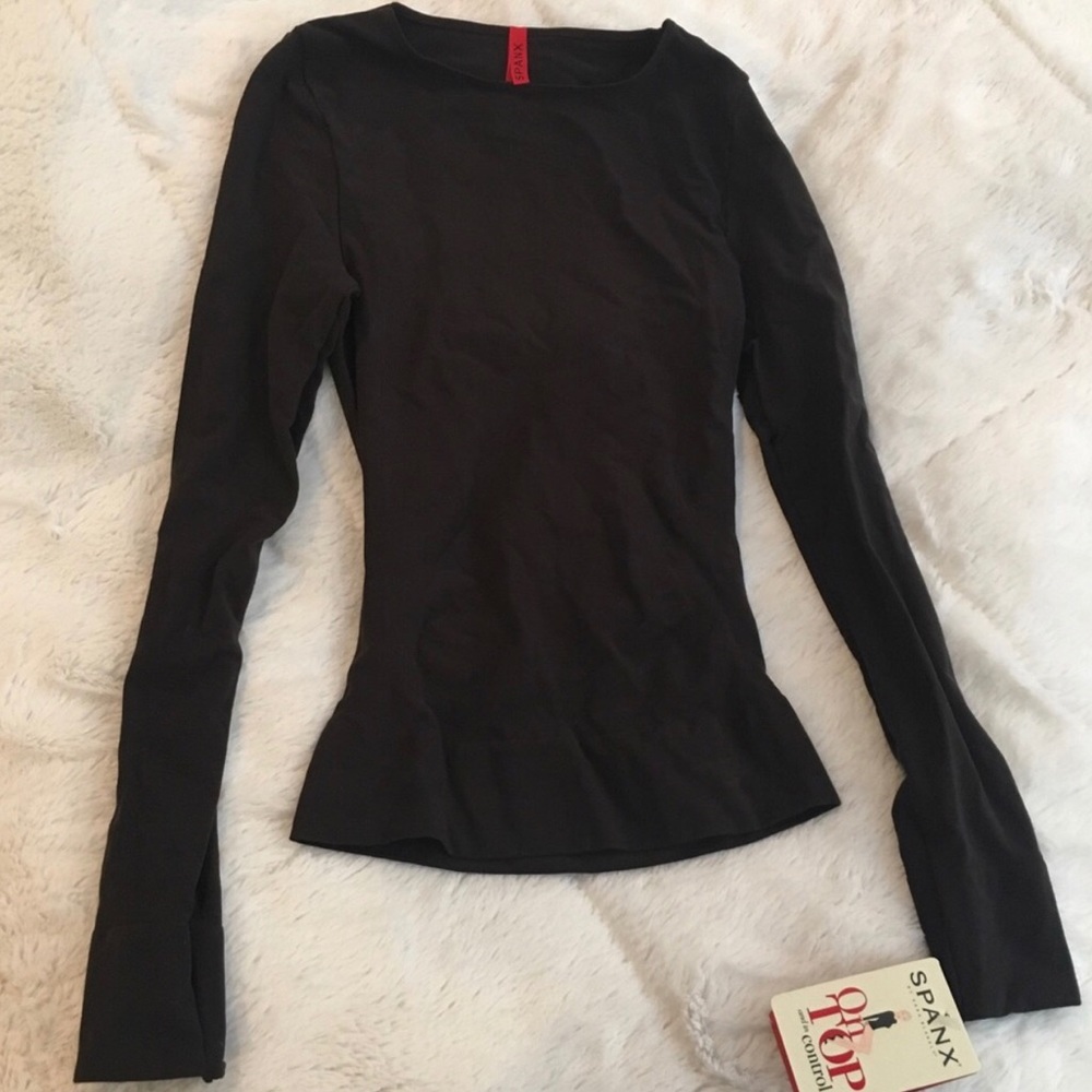 SPANX Long Sleeve Crew Neck Top Medium 👌🏼👍🏻❤️